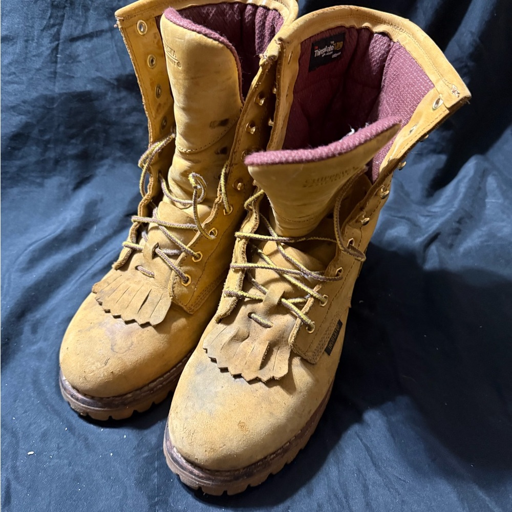 Chippewa Tan Ankle-High Boots Lace-Up Thinslate RARE COLOR